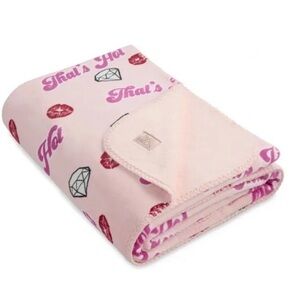 Paris Hilton Pink Diamond Graphic Reversible Throw Blanket
